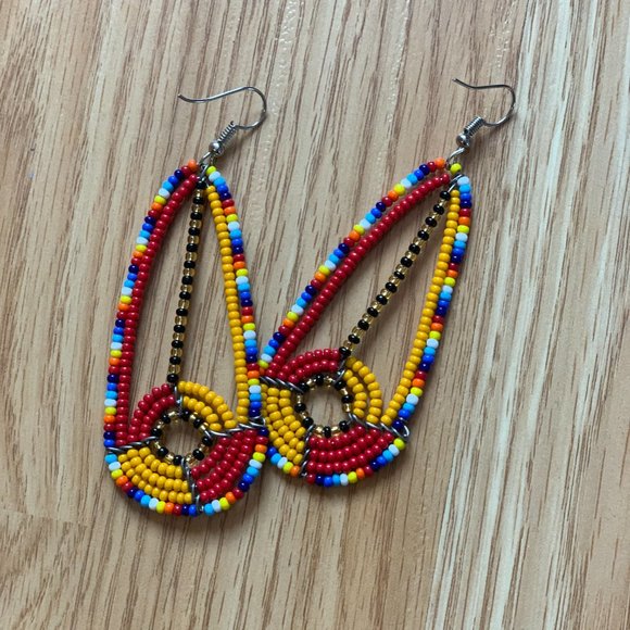 Ankara Beaded Earrings - Picture 14 of 16